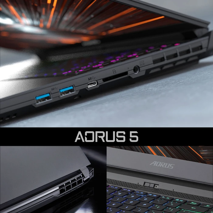 GIGABYTE AORUS 5, Core i7-12700H, 16GB RAM, 1TB SSD, GeForce RTX 3070, DE