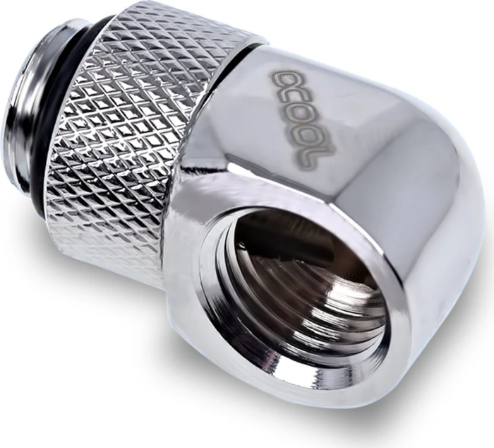 Alphacool Eiszapfen 90° L-Verbinder G1/4" AG auf G1/4" IG, verchromt, 4er-Pack