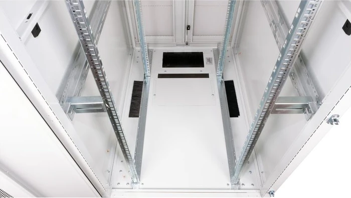 Roline / Secomp Pro Serie 19" Serverschrank 42HE, montiert, Gitternetztür, IP20, RAL 7035, 1200mm tief