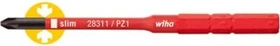 Wiha 283112 slimBit electric VDE Pozidriv Wechselklinge 6mm, PZ1x75mm