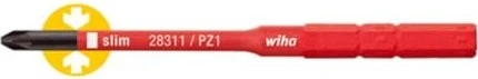 Wiha 283112 slimBit electric VDE Pozidriv Wechselklinge 6mm, PZ1x75mm