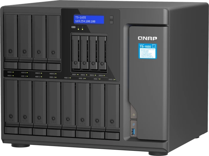 QNAP QuTS hero Turbo Station TS-1655-8G, 8GB RAM, 2x RJ-45 2.5GBase-T, 4x USB-A 3.0