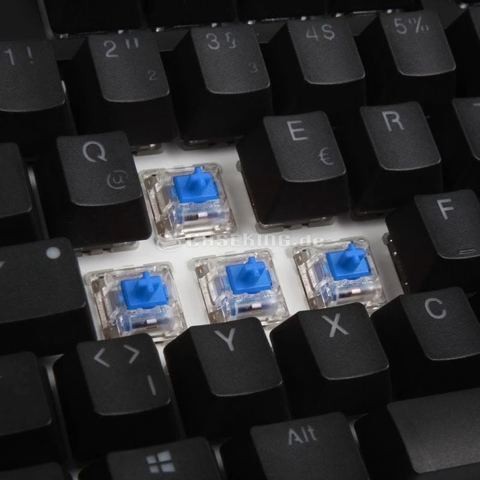 Ducky One RGB PBT schwarz, LEDs RGB, MX RGB BLUE, USB, DE