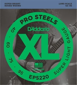 D'Addario ProSteels Bass Super Light, Long Scale