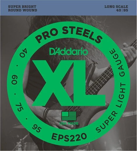 D'Addario ProSteels Bass Super Light, Long Scale