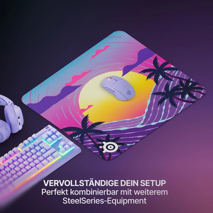 SteelSeries QcK Large Neon Sunset Limited Edition, 450x400mm, Motiv mehrfarbig