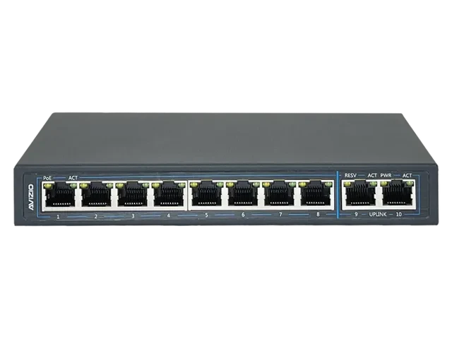 Avizio SU Desktop Switch, 10x RJ-45, 96W PoE+