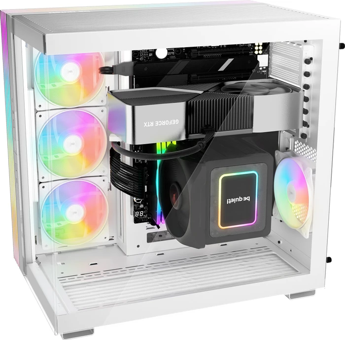 be quiet! Light Base 600 DX White, weiß, Glasfenster