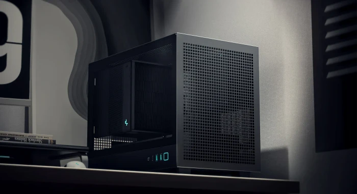 DeepCool CH160, schwarz, Glasfenster, Mini-ITX