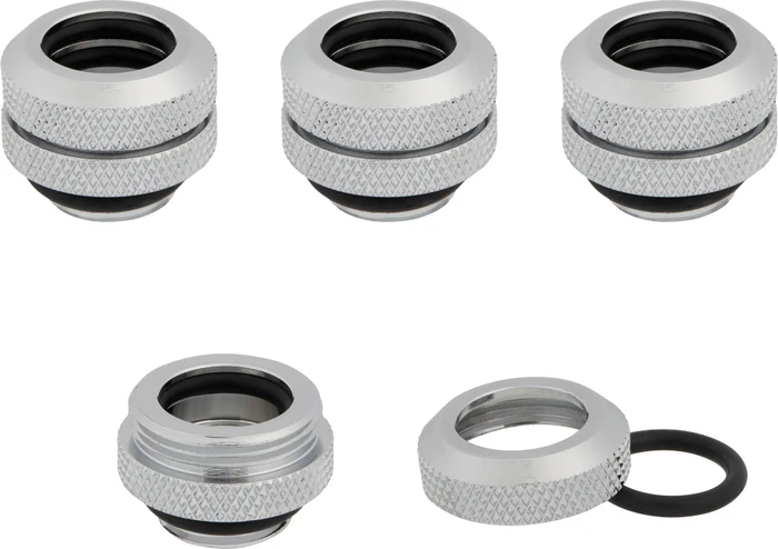 Corsair Hydro X Series XF Hardline, OD Fitting G1/4" auf 12mm, chrome, 4er-Pack