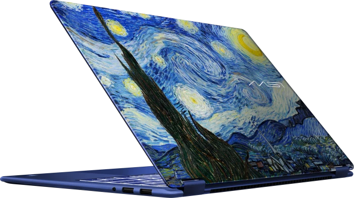 MSI Prestige 14 Flip AI+ The Starry Night-270N, Star Blue, Core Ultra X9 378H, 32GB RAM, 1TB SSD, DE, Vincent van Gogh Edition