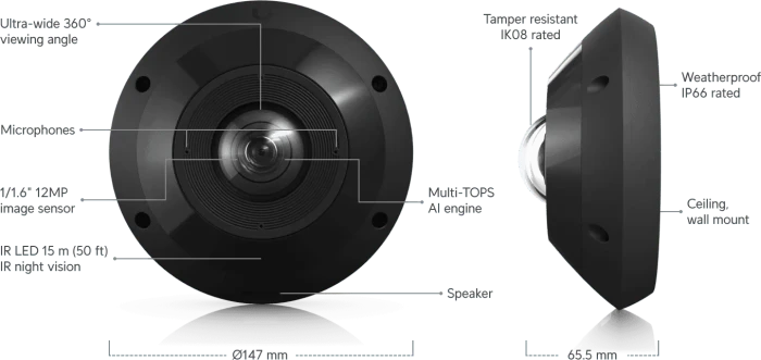 Ubiquiti UniFi G6 Pro 360, schwarz