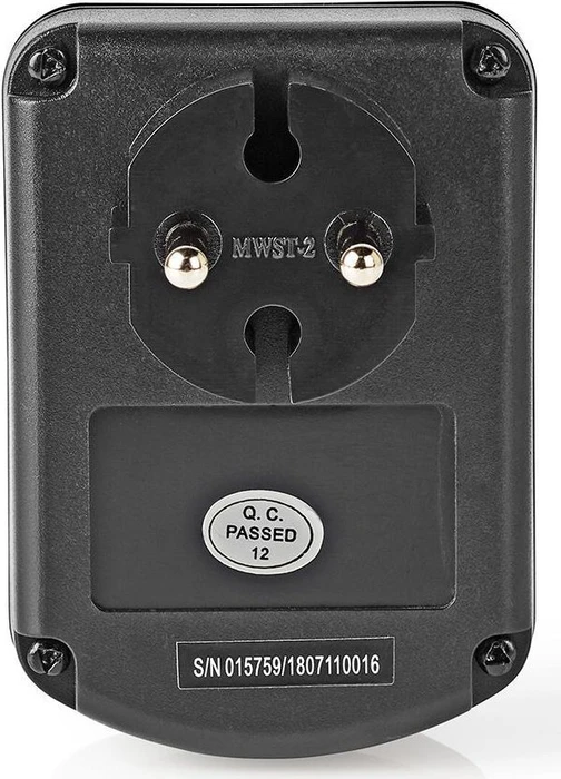 Nedis Umrichter 230V-110V, ungeerdete USA Buchse auf Schutzkontakt Stecker, 45W, schwarz