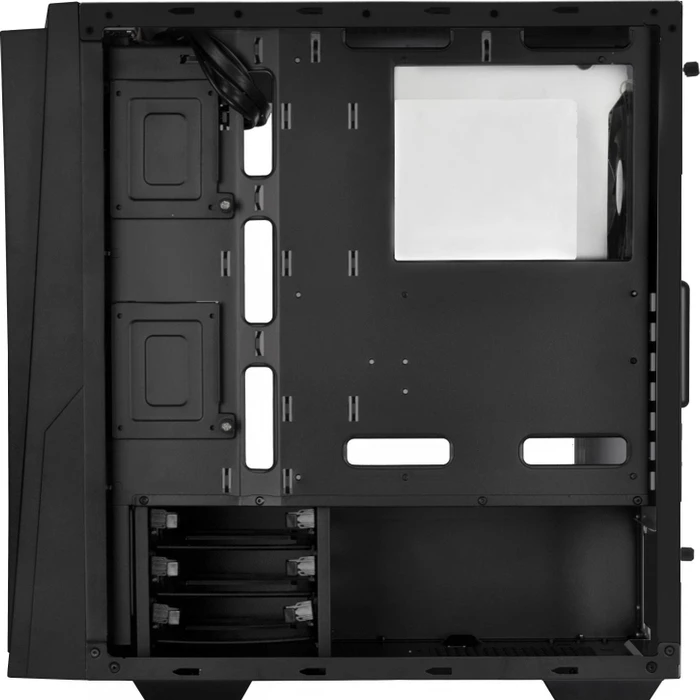 SilverStone Redline Series RL06 GP schwarz/rot, Glasfenster, Lüfter LED rot