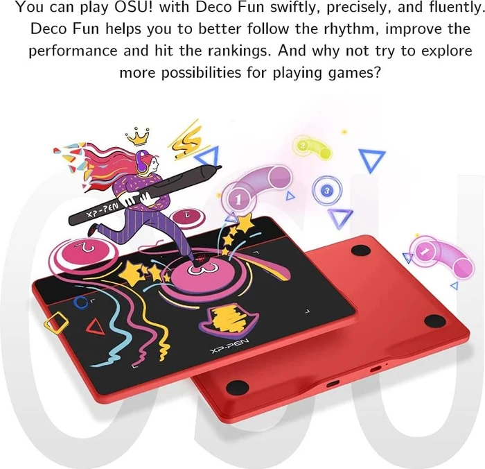 XP-Pen Deco Fun S, Carmine Red