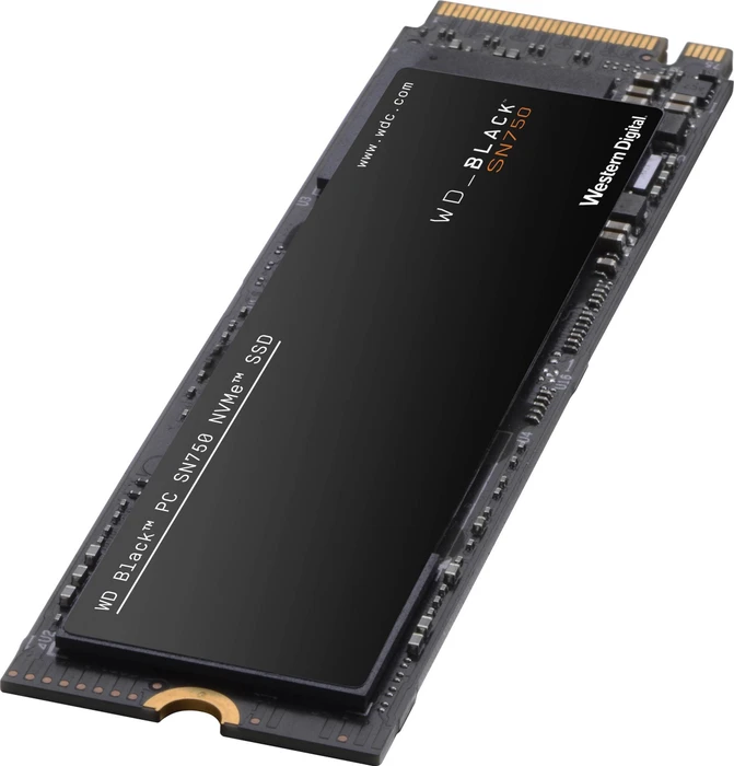 Western Digital WD_BLACK SN750 NVMe SSD 500GB, M.2 2280 / M-Key / PCIe 3.0 x4, Kühlkörper