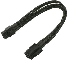 Nanoxia 6-Pin PCIe Verlängerung 30cm, sleeved schwarz (NX6PV3E)