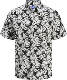 Jack & Jones Wide Fit Hemd kurzarm schwarz (Herren)