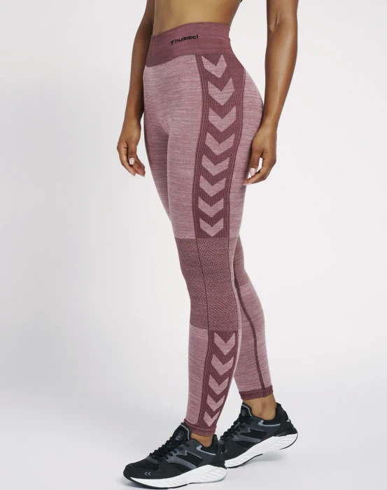 hummel CLEA Seamless Tight Hose lang fudge/woodrose melange (Damen)