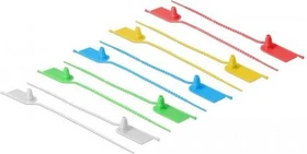 DeLOCK Kabelbinder mit Beschriftungsfeld, 2.8mm, 205mm, farbig sortiert, 10 Stück