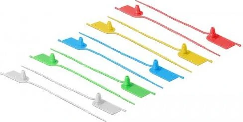 DeLOCK Kabelbinder mit Beschriftungsfeld, 2.8mm, 205mm, farbig sortiert, 10 Stück
