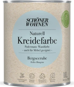 Schöner Wohnen Naturell Kreidefarbe innen bergseeruhe helles blaugrau, 1l