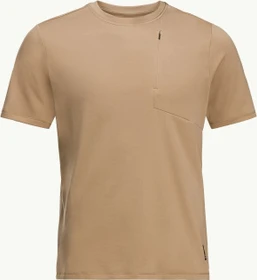 Jack Wolfskin Bike Commute Funktionsshirt kurzarm sand storm (Herren)