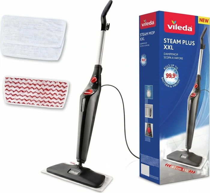 Vileda Steam Plus XXL Dampfbesen + PowerPad
