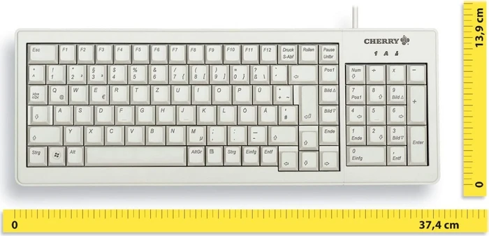 Cherry G84-5200 Compact Keyboard hellgrau, Cherry ML, PS/2 & USB, DE