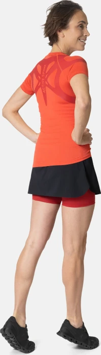 Odlo X-Alp Trail Lauf Rock kurz black/american beauty (Damen)