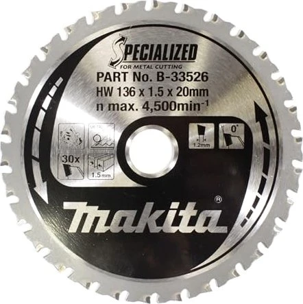 Makita Specialized Kreissägeblatt 30Z, 136x1.5x20mm, 1 Stück