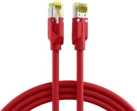 EFB Elektronik TM31 Dätwyler 7702 Patchkabel, Cat7/Cat6a, S/FTP, RJ-45/RJ-45, 30m, rot
