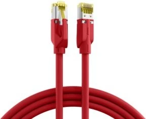 EFB Elektronik TM31 Dätwyler 7702 Patchkabel, Cat7/Cat6a, S/FTP, RJ-45/RJ-45, 30m, rot
