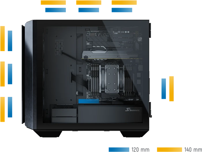 Seasonic Syncro Q704, Glasfenster, 650W ATX