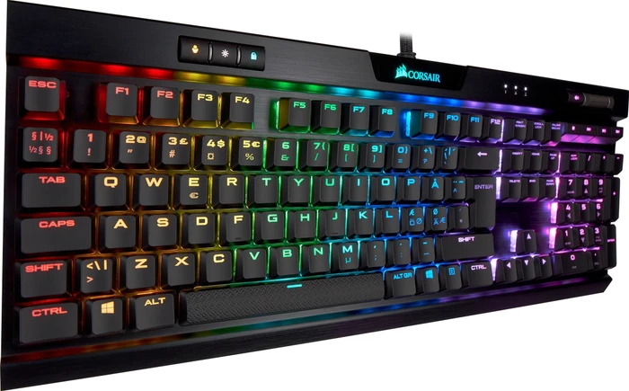Corsair Gaming K70 RGB MK.2 Low Profile Rapidfire, MX LOW PROFILE RGB SPEED, USB, ND