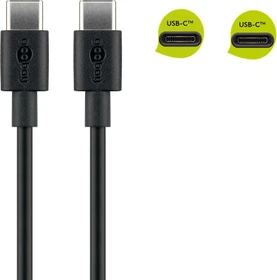 Wentronic Goobay USB-C Lade- und Synchronisationskabel 1m schwarz