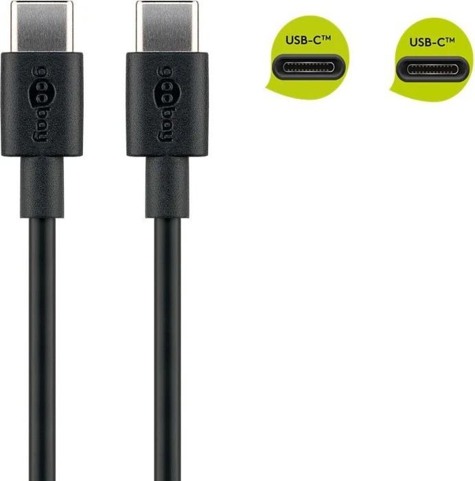 Wentronic Goobay USB-C Lade- und Synchronisationskabel 1m schwarz