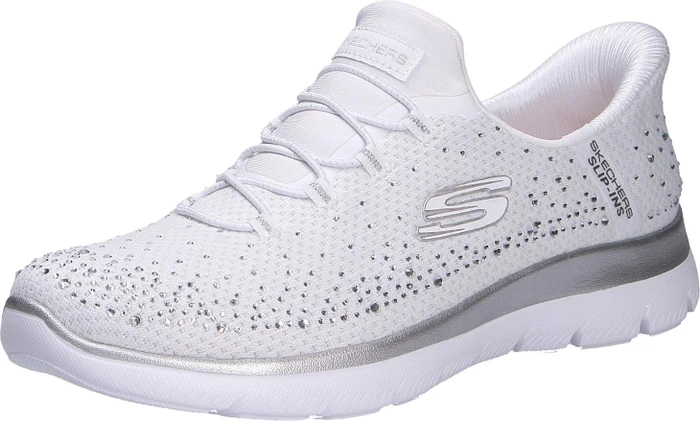 Skechers Slip-Ins: Summits - Brilliant Shine weiß/silber (Damen)
