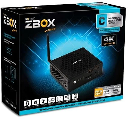 Zotac ZBOX CI520 nano Plus, Core i3-4020Y, 4GB RAM, 64GB SSD