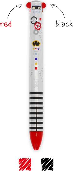 Legami Click&Clack Zweifarbiger Kugelschreiber Robot