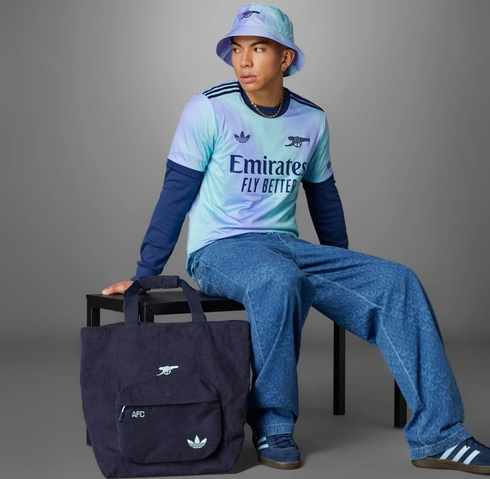 adidas Arsenal 2024/2025 Ausweichtrikot clear aqua/light flash purple (Herren)