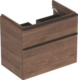 Geberit Smyle Square Unterschrank 73.4x61.7x47cm, 2 Schubladen, Nussbaum