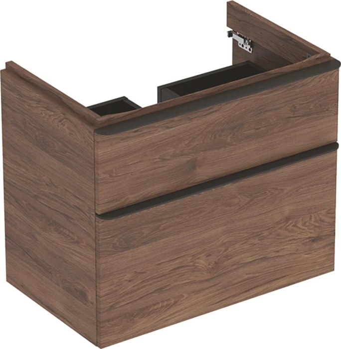 Geberit Smyle Square Unterschrank 73.4x61.7x47cm, 2 Schubladen, Nussbaum