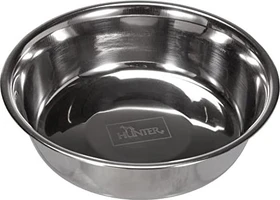 Hunter Edelstahlersatznapf für Melamin-Napf, Trinknapf, Futternapf für Hunde und Katzen, 350ml, silber
