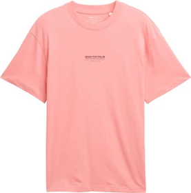 Tom Tailor Relaxed Fit aus Baumwolle T-Shirt kurzarm peach pink (Herren)