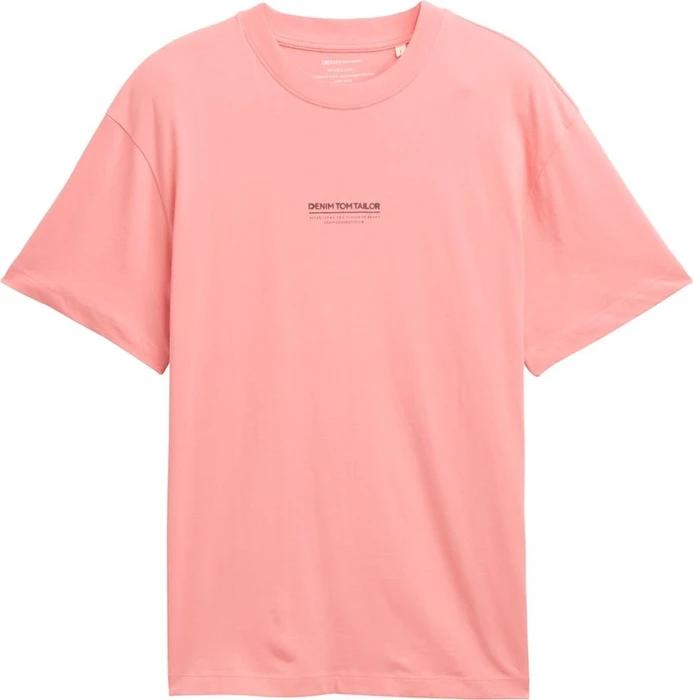 Tom Tailor Relaxed Fit aus Baumwolle T-Shirt kurzarm peach pink (Herren)