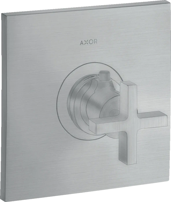 Hansgrohe Axor Citterio Thermostat HighFlow Unterputz mit Kreuzgriff brushed chrome