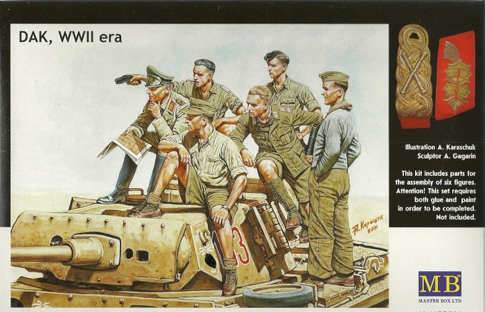 Master Box Rommel und Deutsche Panzerbesatzung WWII