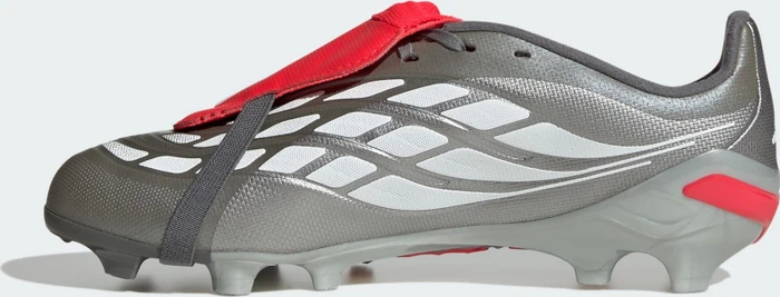adidas Predator League Fold-Over Tongue FG iron metallic/zero metalic/lucid red (Junior)