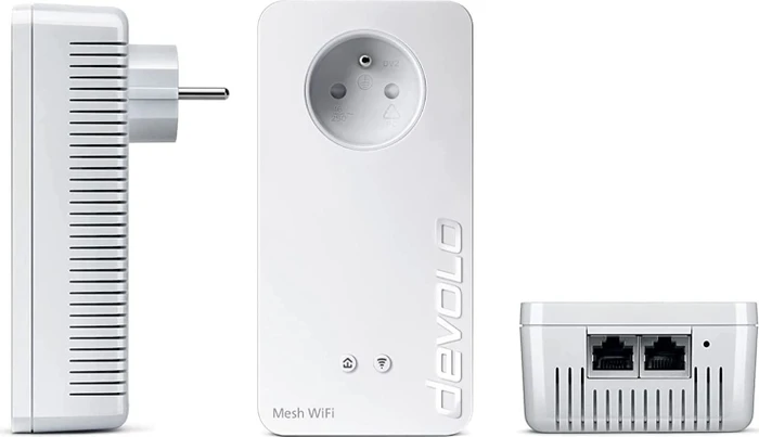 devolo Magic 2 WiFi next Multiroom Kit, FR-Region/Typ E, 2x Powerline/WLAN-Access Point und Powerline-Adapter Set, 3er-Bundle